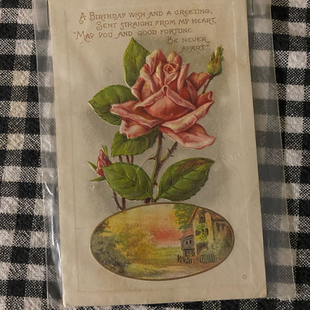 Vintage Floral Birthday Card